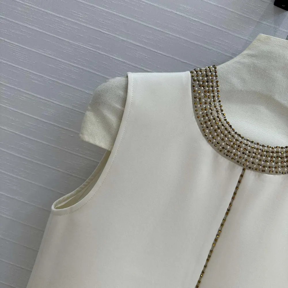 Dior Women Embroidered Top White Wool and Silk - image 5