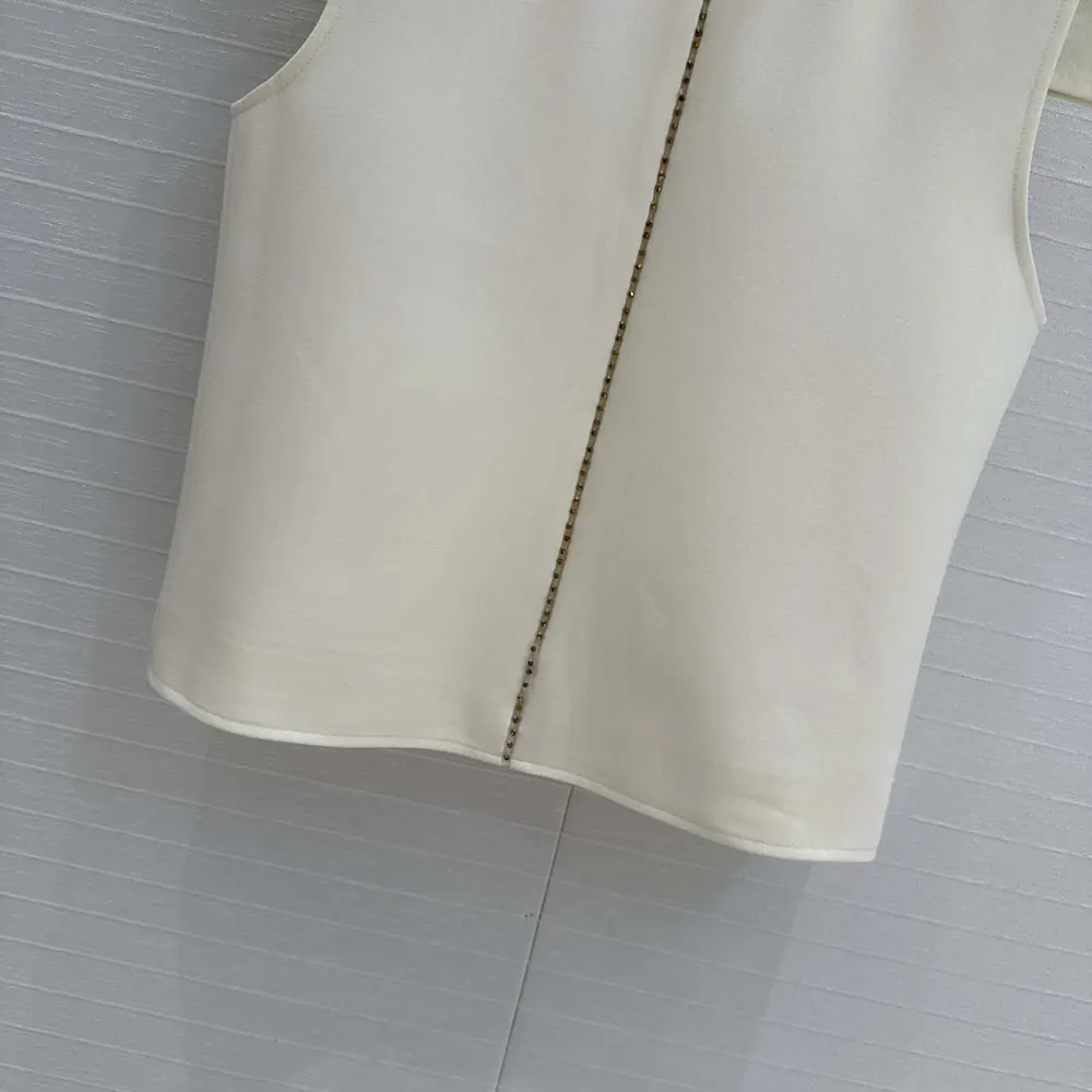 Dior Women Embroidered Top White Wool and Silk - image 6