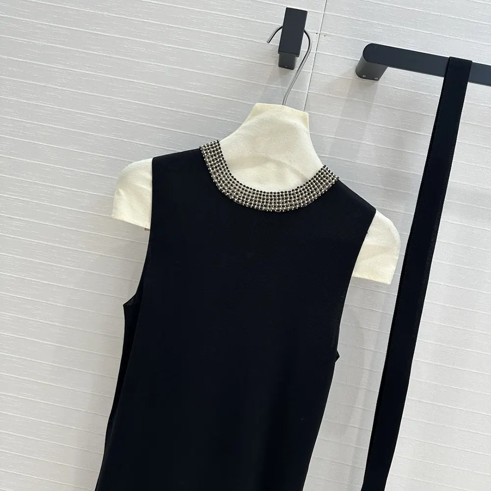 Dior Women Embroidered Tunic Black Silk Ribbed Knit - image 4