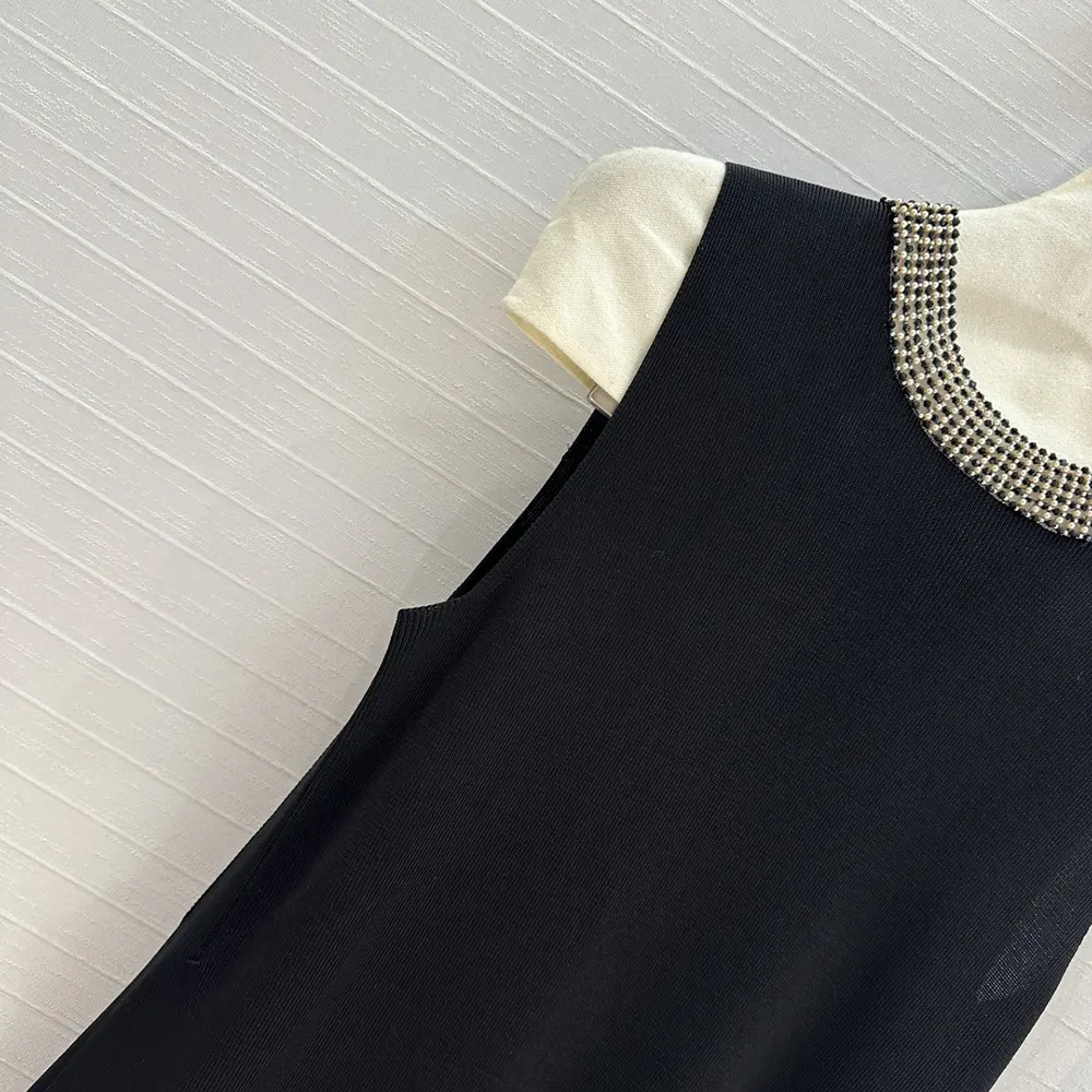 Dior Women Embroidered Tunic Black Silk Ribbed Knit - image 5