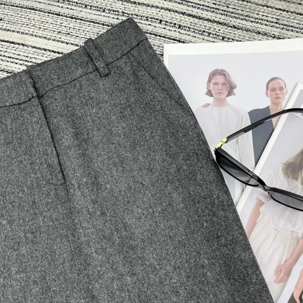 Dior Women Pants Gray Virgin Wool Tweed - image 5