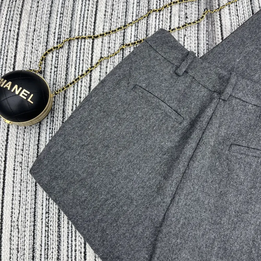 Dior Women Pants Gray Virgin Wool Tweed - image 6