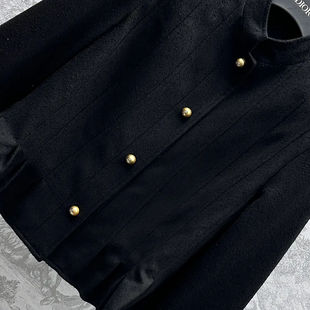 Dior Women Peplum Jacket Black Virgin Wool and Cotton Bouclé Blend - image 7