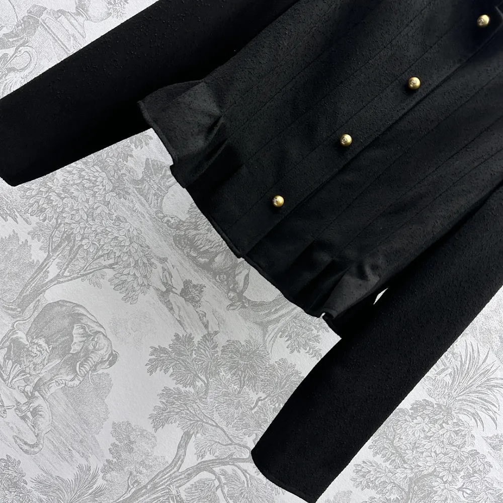 Dior Women Peplum Jacket Black Virgin Wool and Cotton Bouclé Blend - image 8