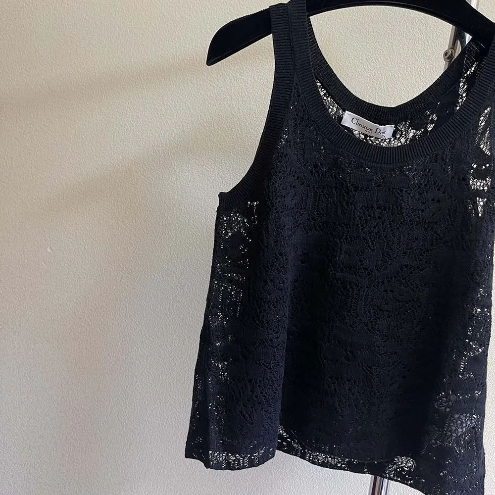 Dior Women Twinset Black Mohair and Wool Blend Lace - image 9