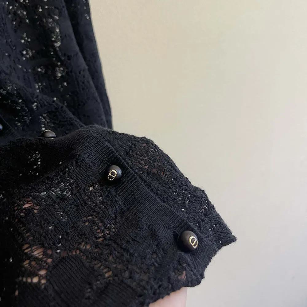 Dior Women Twinset Black Mohair and Wool Blend Lace - image 12