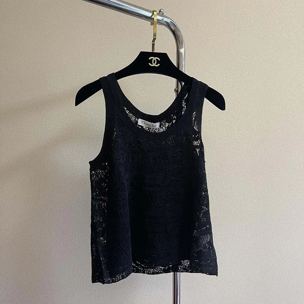 Dior Women Twinset Black Mohair and Wool Blend Lace - image 7