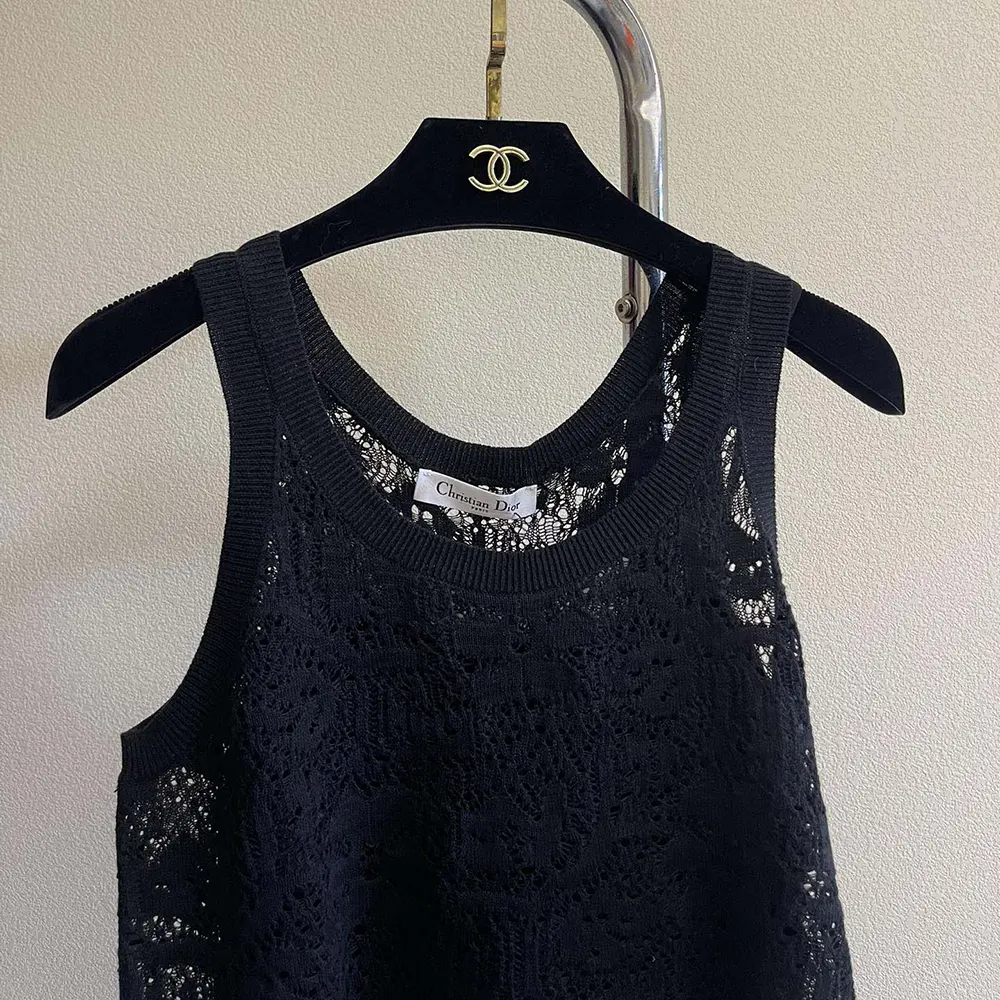 Dior Women Twinset Black Mohair and Wool Blend Lace - image 10