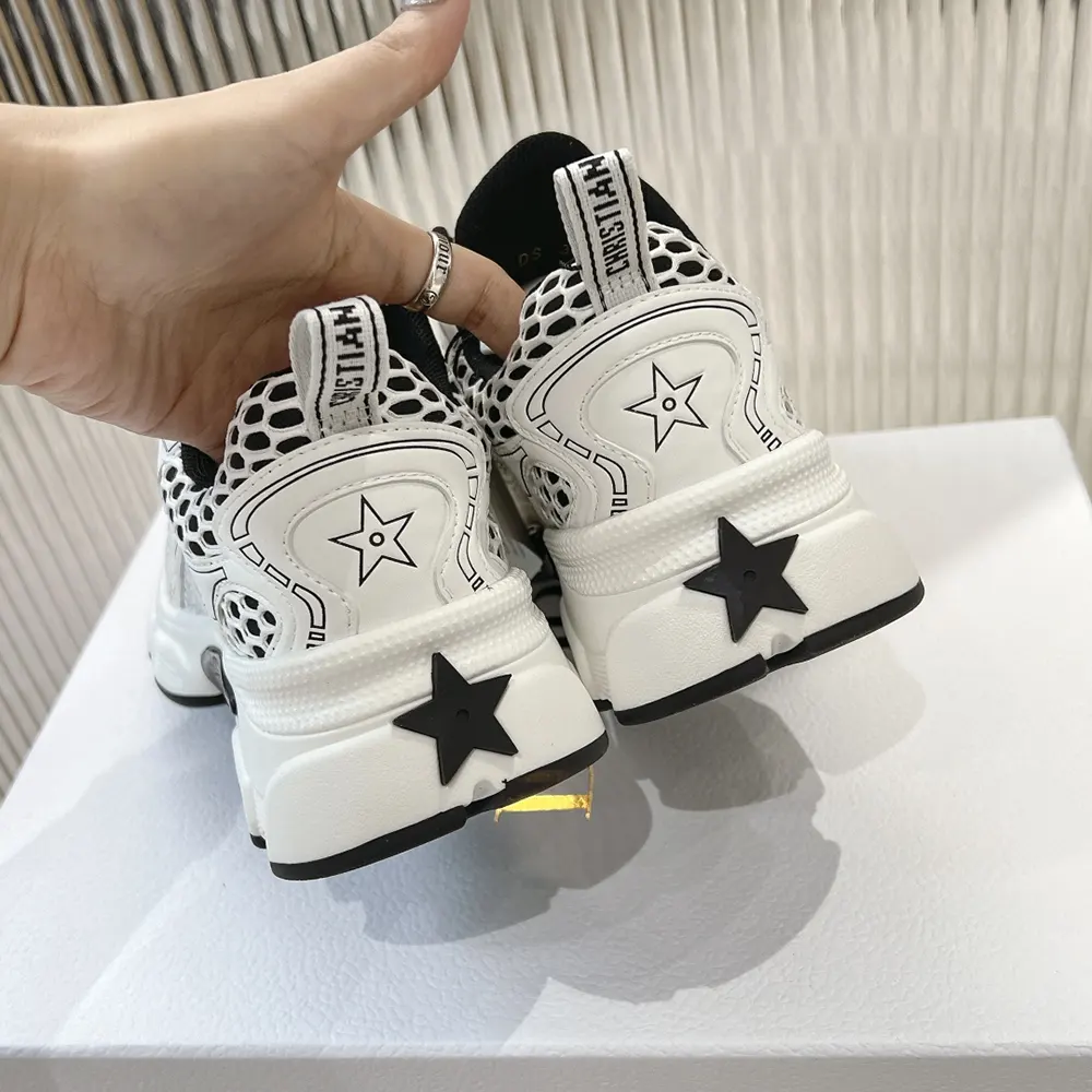 Dior Women Vibe Sneaker White Mesh Printed with Dior Oblique Motif - image 9