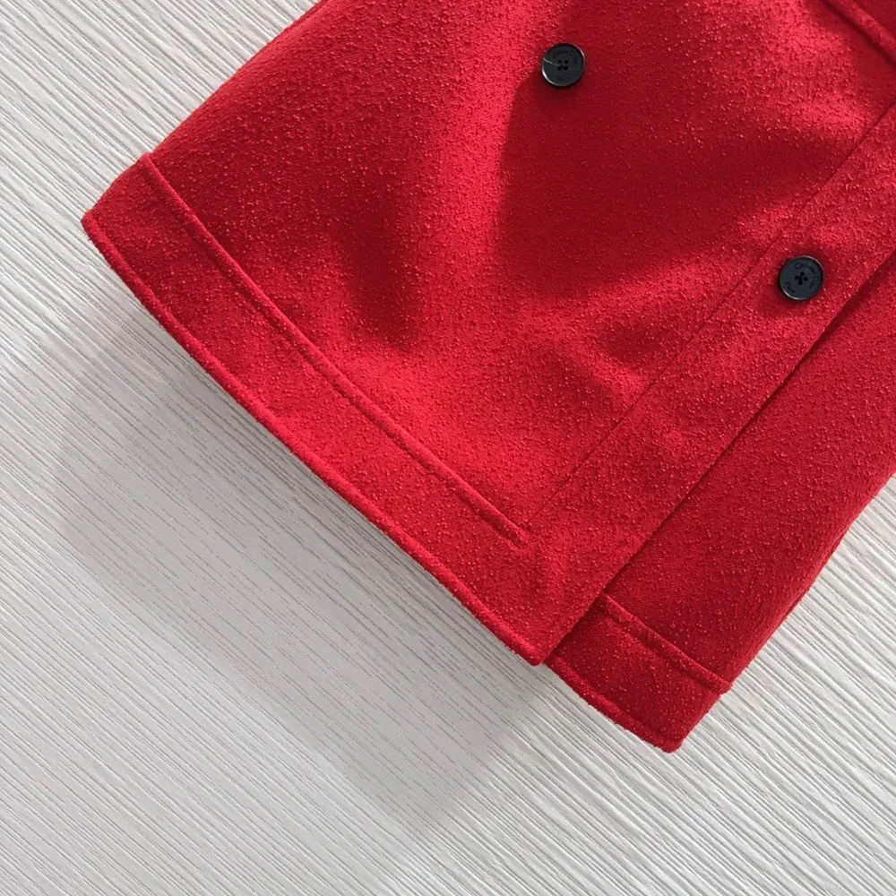 Dior Women Wrap Miniskirt Red Virgin Wool and Cotton Bouclé Blend - image 8