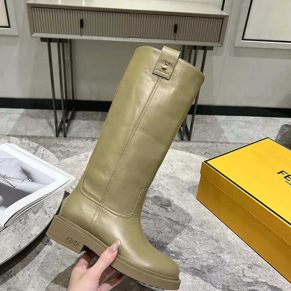 Fendi Women Fendi Filo Green Leather Boots - image 7
