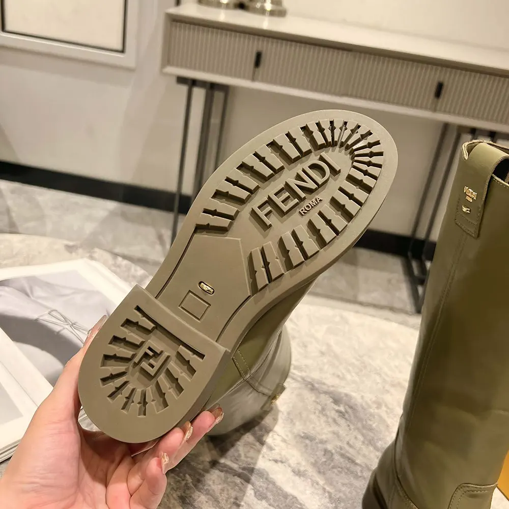 Fendi Women Fendi Filo Green Leather Boots - image 10