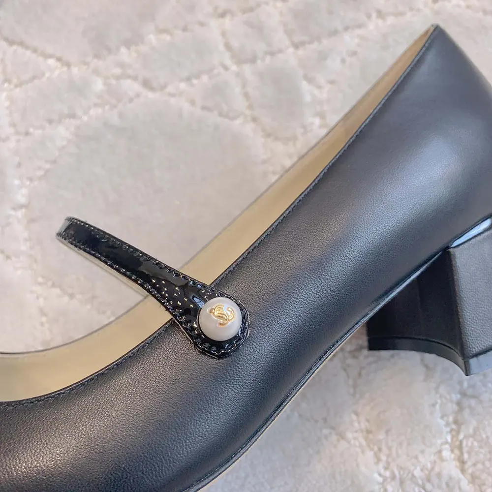 Jimmy Choo Women Elisa 45 Black Nappa and Patent Leather Pumps - image 8
