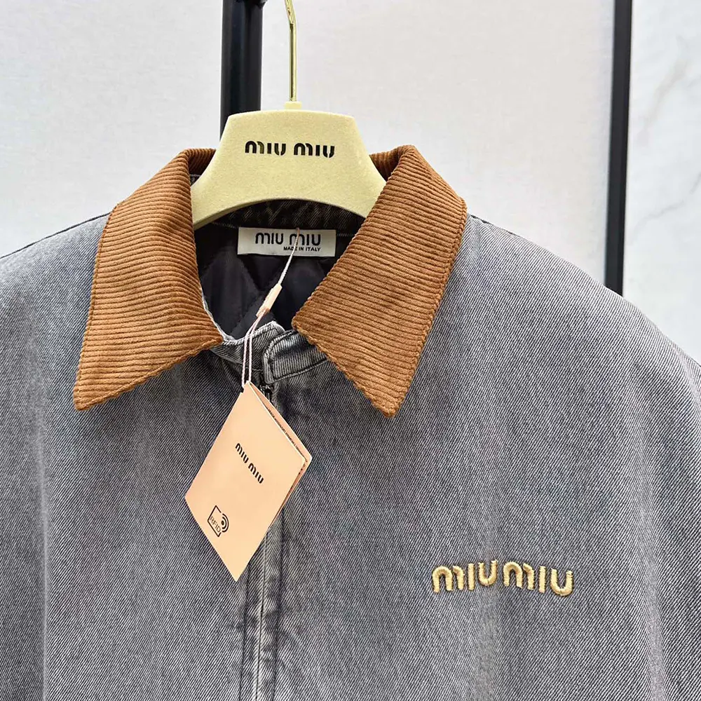 Miu Miu Women Chambray Blouson Vest - image 6