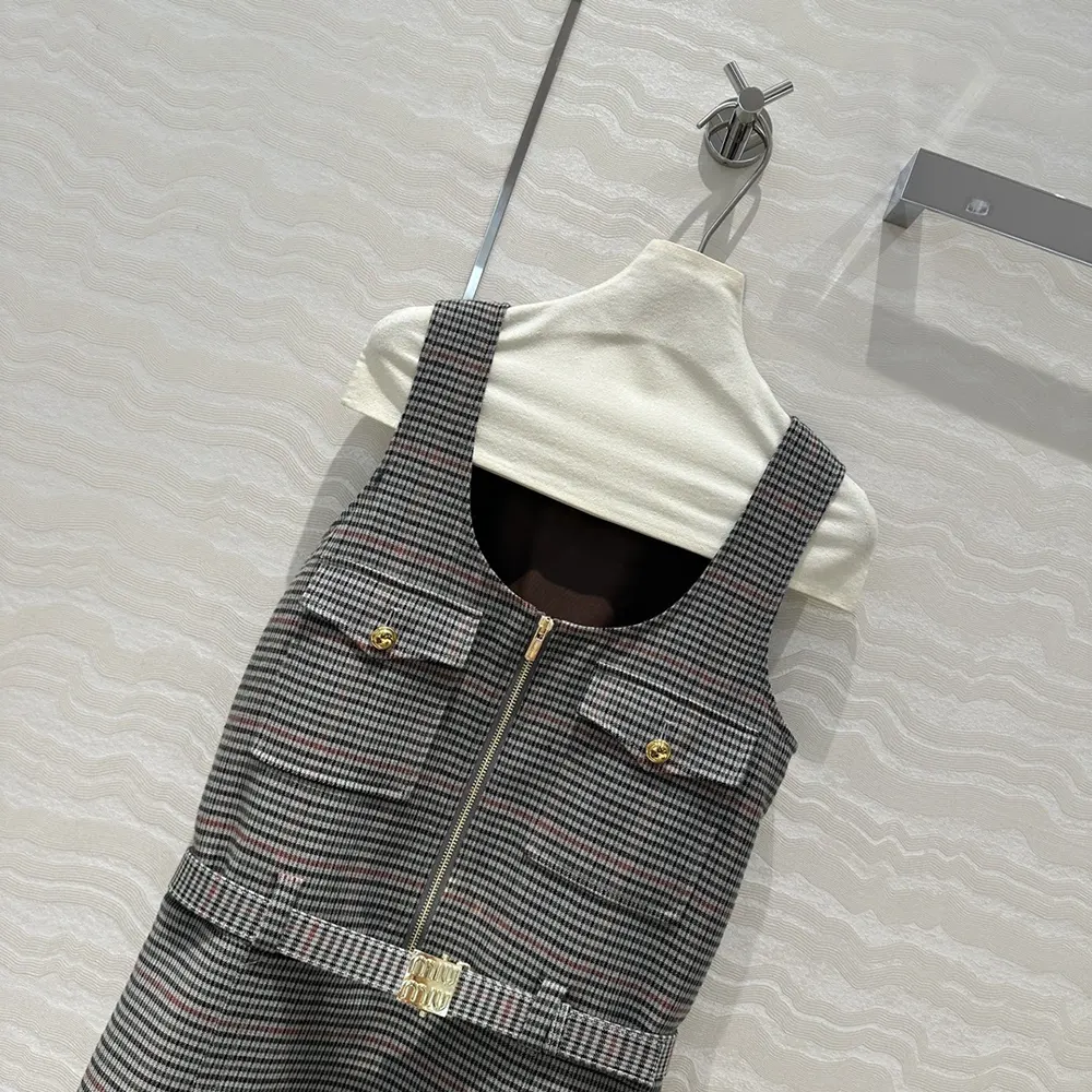 Miu Miu Women Checked Dress - image 4