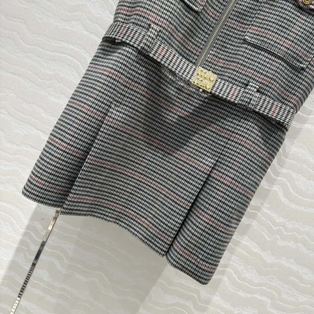 Miu Miu Women Checked Dress - image 9