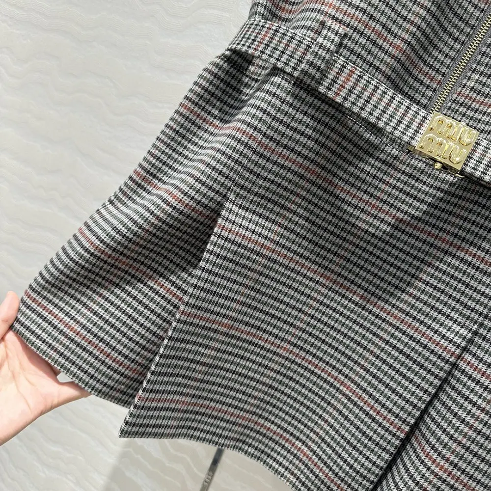 Miu Miu Women Checked Dress - image 7