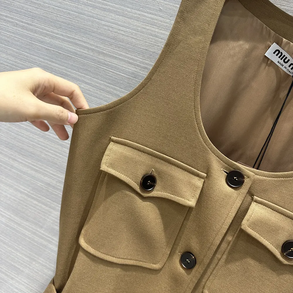 Miu Miu Women Gabardine Mini-dress - image 9