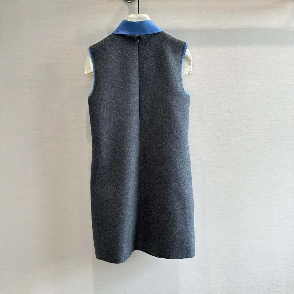 Back angle showing concealed zip on Miu Miu Women Velour Mini-dress