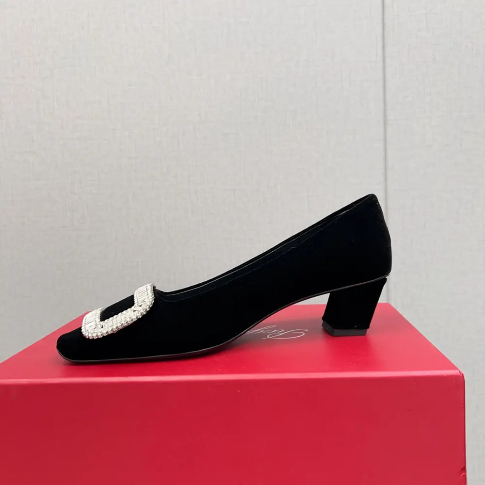 Roger Vivier Women Belle Vivier Pumps in Satin-Black - image 8
