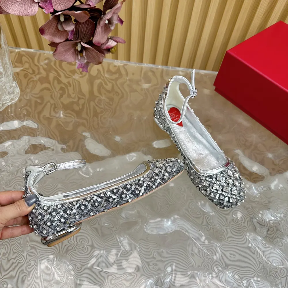 Roger Vivier Women Viv’ Podium Ballerinas in Sequins - image 7