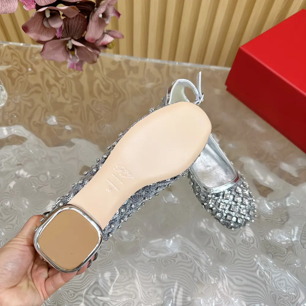 Roger Vivier Women Viv’ Podium Ballerinas in Sequins - image 12
