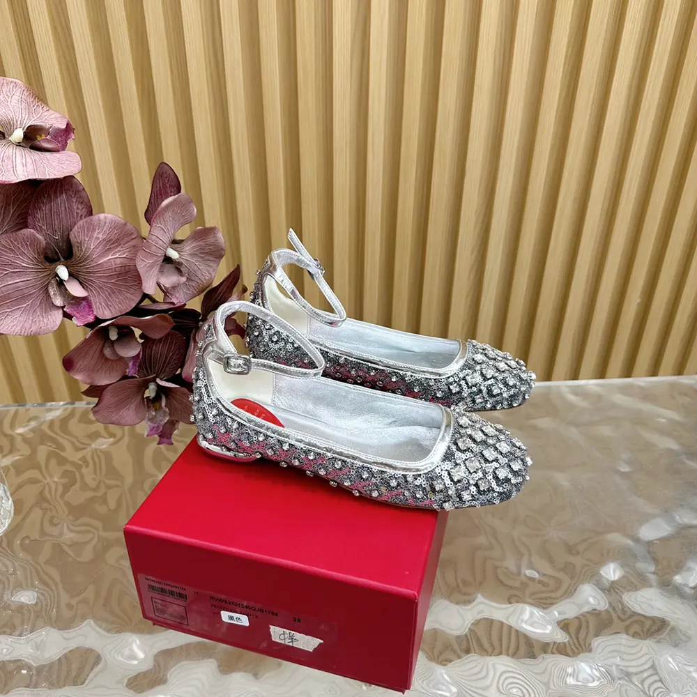 Roger Vivier Women Viv’ Podium Ballerinas in Sequins - image 4