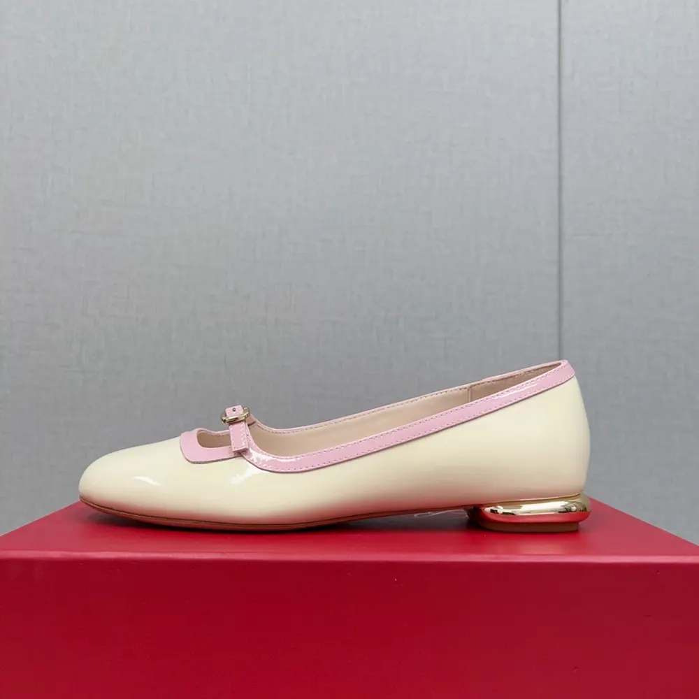 Roger Vivier Women Viv’ Podium Ballerinas in Patent Leather-White - image 7