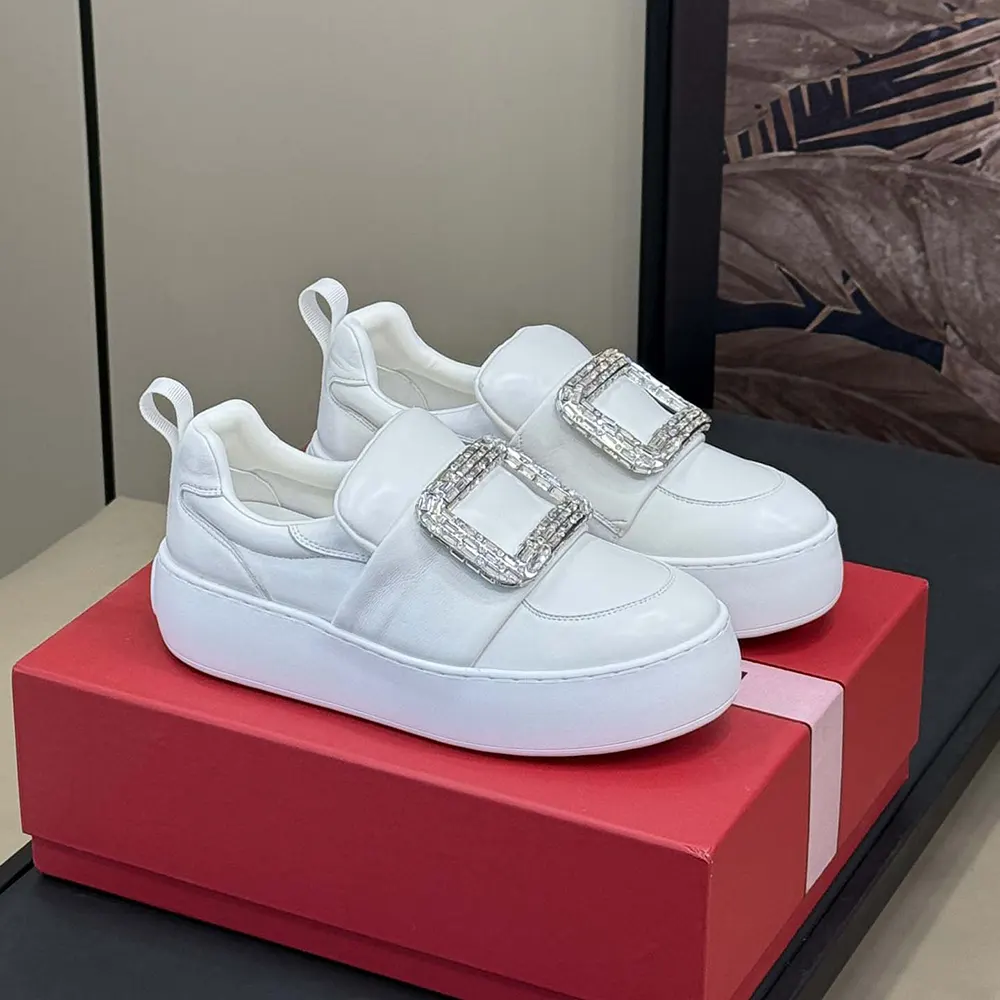 Top view showing lace-up closure on Roger Vivier Women Viv’ Up Sneakers