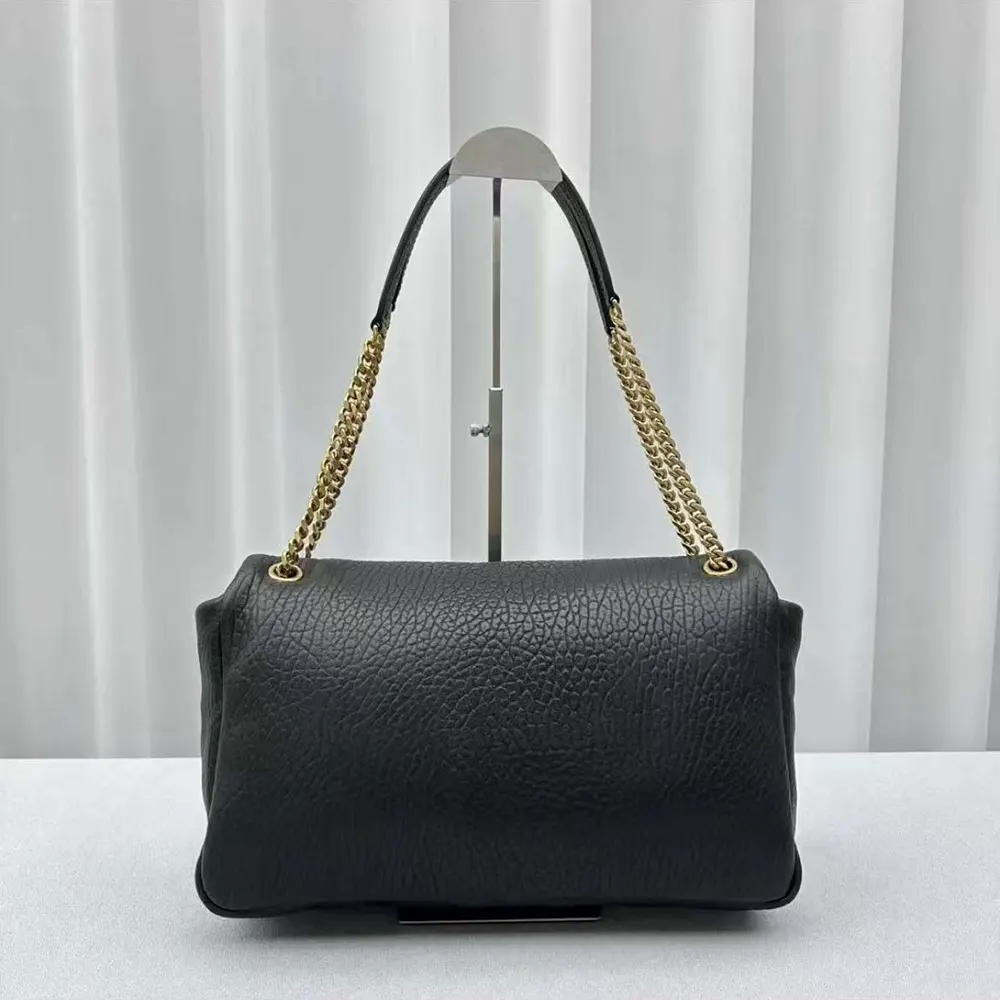 Saint Laurent YSL Women Calypso Large in Plunged Lambskin-Black - image 4