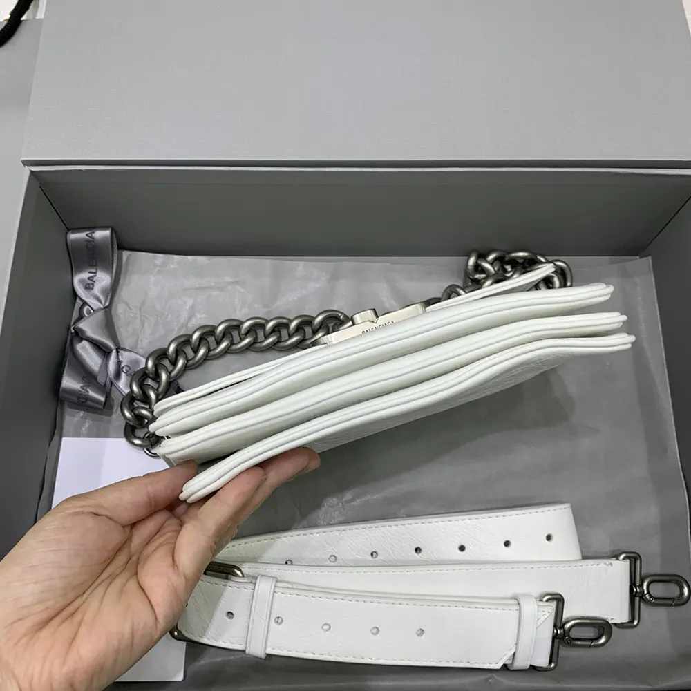 Balenciaga Women BB Soft Small Flap Bag in Optic White - image 4