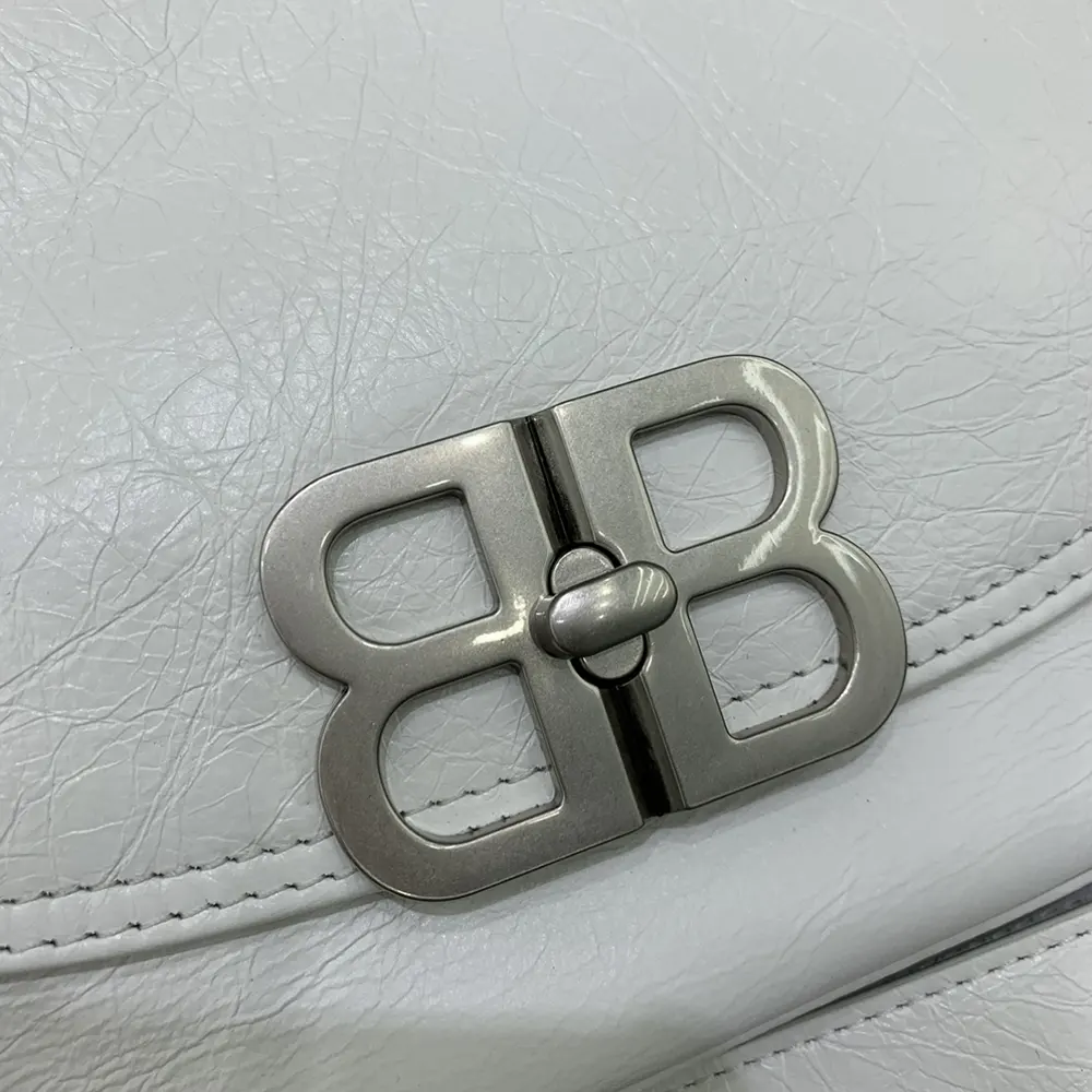 Balenciaga Women BB Soft Small Flap Bag in Optic White - image 8