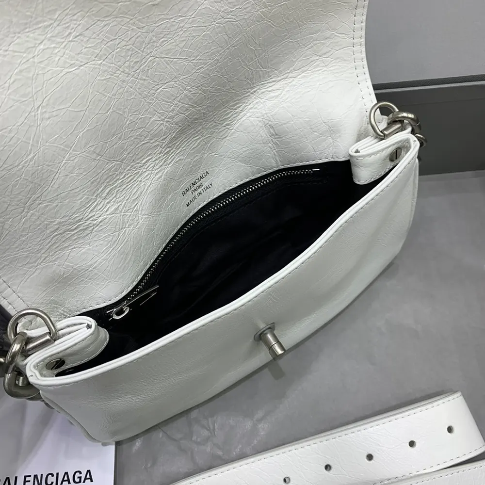Balenciaga Women BB Soft Small Flap Bag in Optic White - image 7