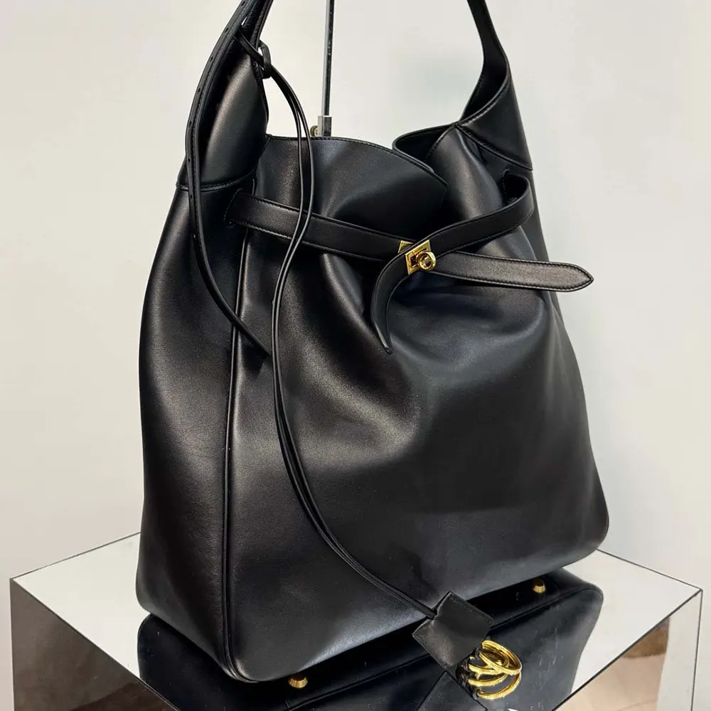 Balenciaga Women Bel Air Large Hobo Bag in Black Smooth Calfskin - image 4