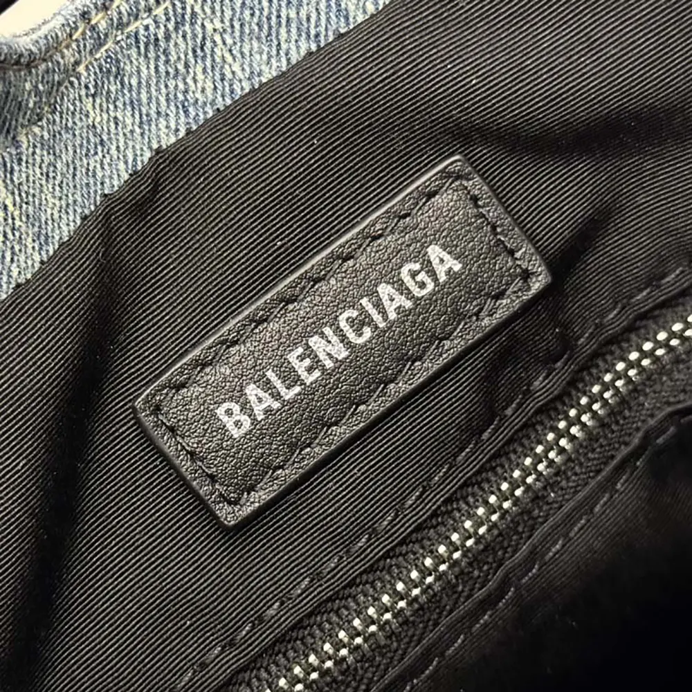 Balenciaga Women Crush Small Tote Bag Denim in Blue - image 9