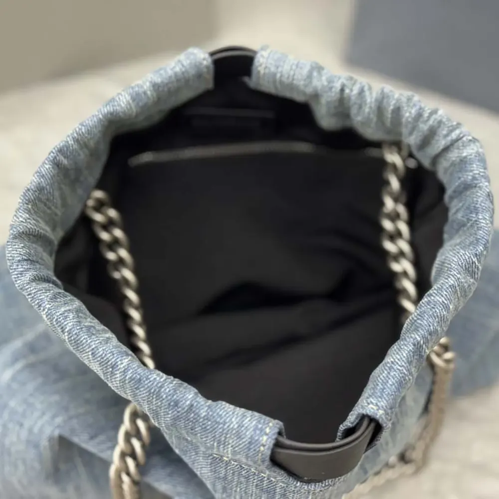 Balenciaga Women Crush Small Tote Bag Denim in Blue - image 8