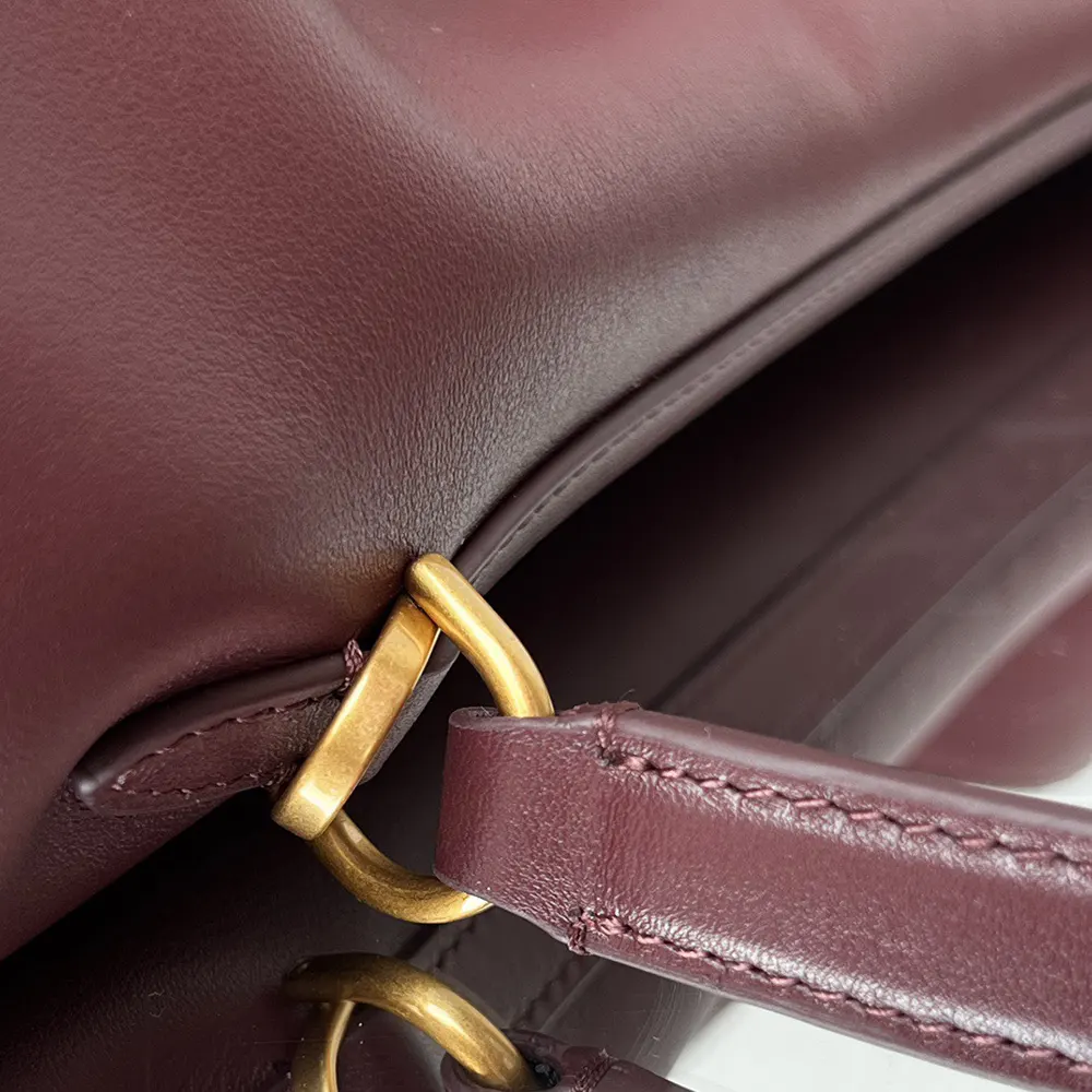 Balenciaga Women Rodeo Medium Handbag in Dark Burgundy Smooth Calfskin - image 8