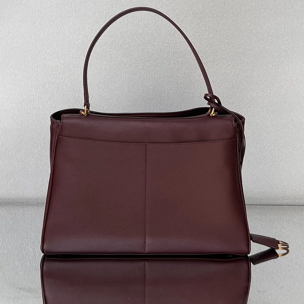 Balenciaga Women Rodeo Medium Handbag in Dark Burgundy Smooth Calfskin - image 4