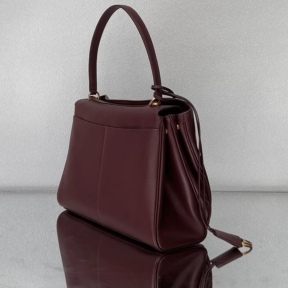 Balenciaga Women Rodeo Medium Handbag in Dark Burgundy Smooth Calfskin - image 6