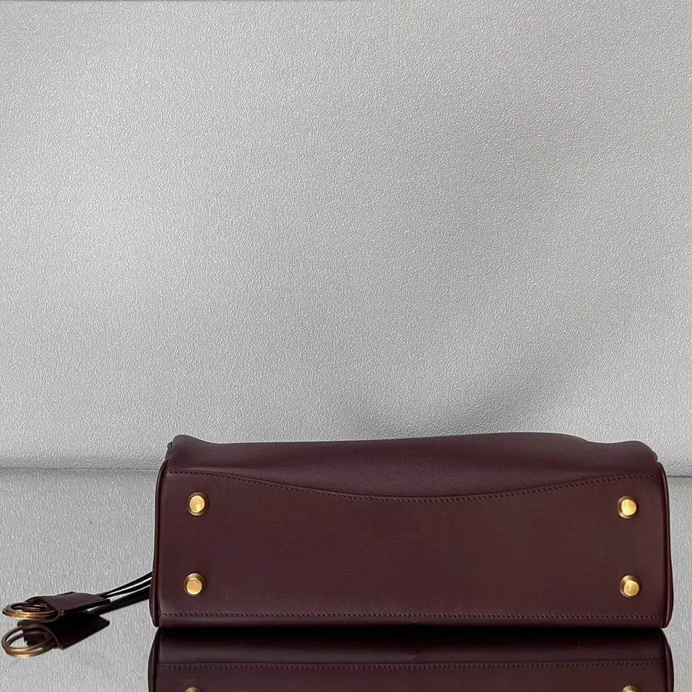 Balenciaga Women Rodeo Medium Handbag in Dark Burgundy Smooth Calfskin - image 7