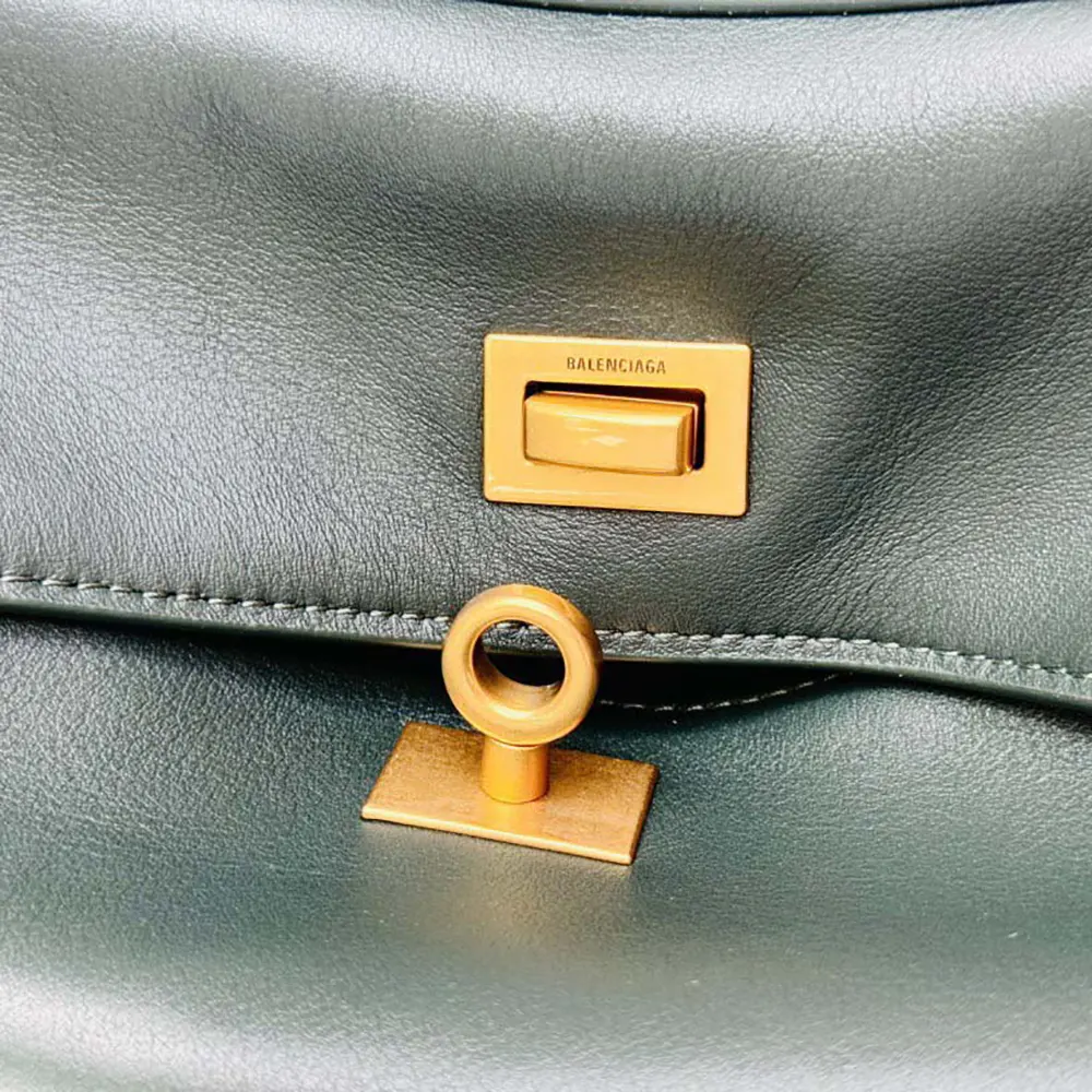 Balenciaga Women Rodeo Medium Handbag in Pine Green Smooth Calfskin - image 10