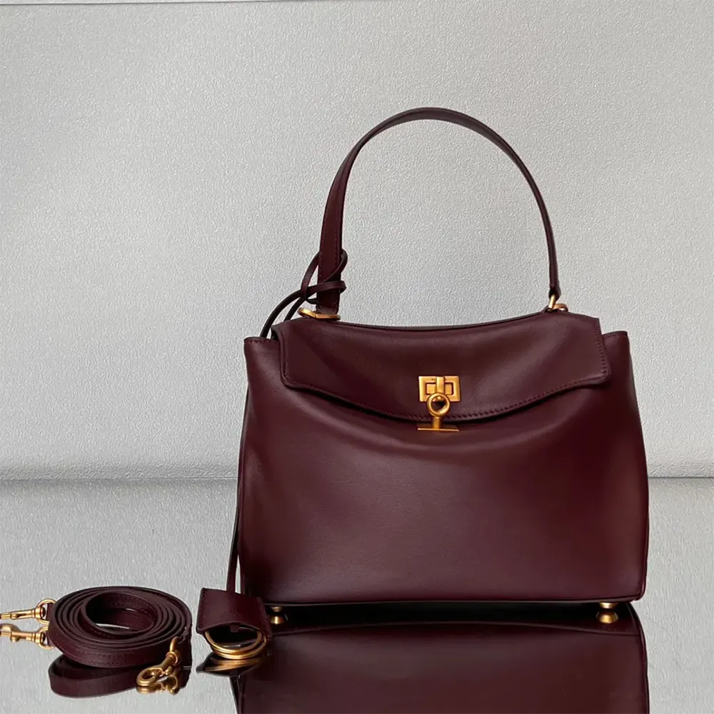 Close-up of gold-tone hardware on Balenciaga Women Rodeo Mini Handbag