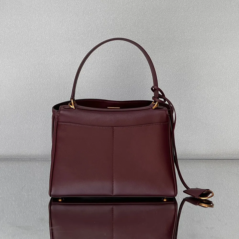 Balenciaga Women Rodeo Mini Handbag in Dark Burgundy Smooth Calfskin - image 4