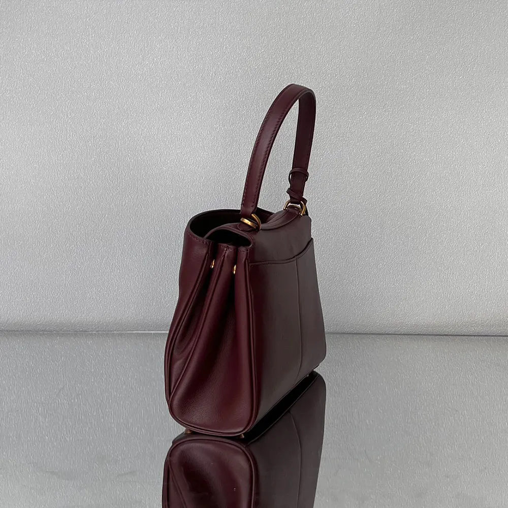 Balenciaga Women Rodeo Mini Handbag in Dark Burgundy Smooth Calfskin - image 6