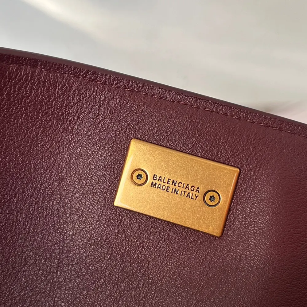Balenciaga Women Rodeo Mini Handbag in Dark Burgundy Smooth Calfskin - image 10