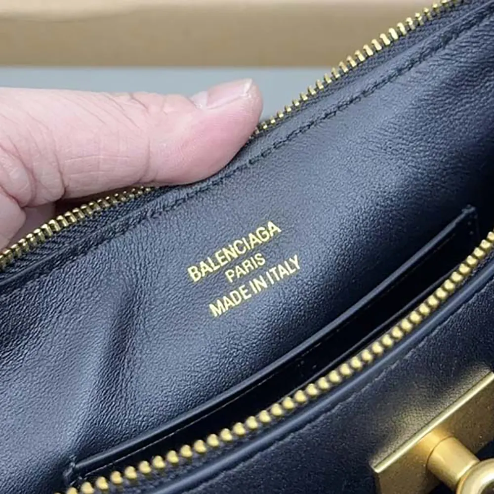 Balenciaga Women Rodeo Sling Pochette in Black Smooth Calfskin - image 10