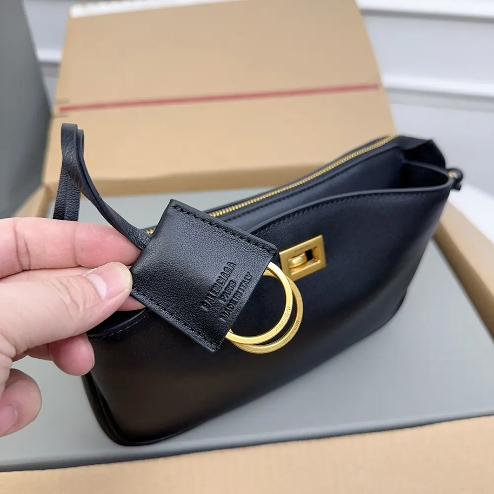 Balenciaga Women Rodeo Sling Pochette in Black Smooth Calfskin - image 8