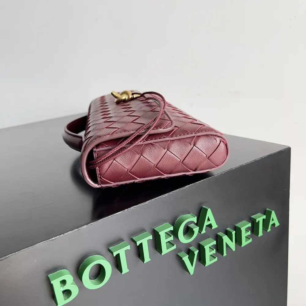 Bottega Veneta Women Andiamo Clutch in Supple Intrecciato Leather-Barolo - image 7