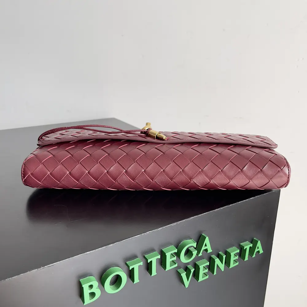 Bottega Veneta Women Andiamo Clutch in Supple Intrecciato Leather-Barolo - image 5