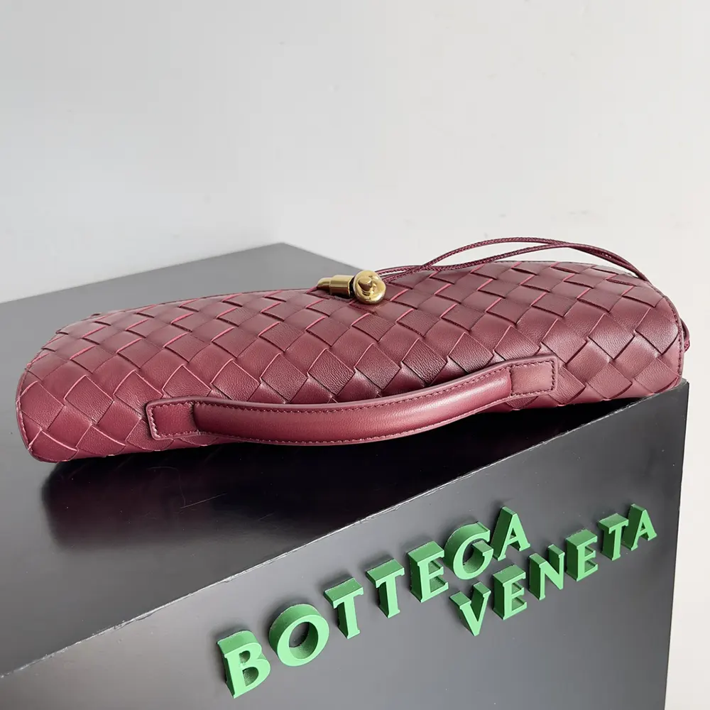 Bottega Veneta Women Andiamo Clutch in Supple Intrecciato Leather-Barolo - image 6